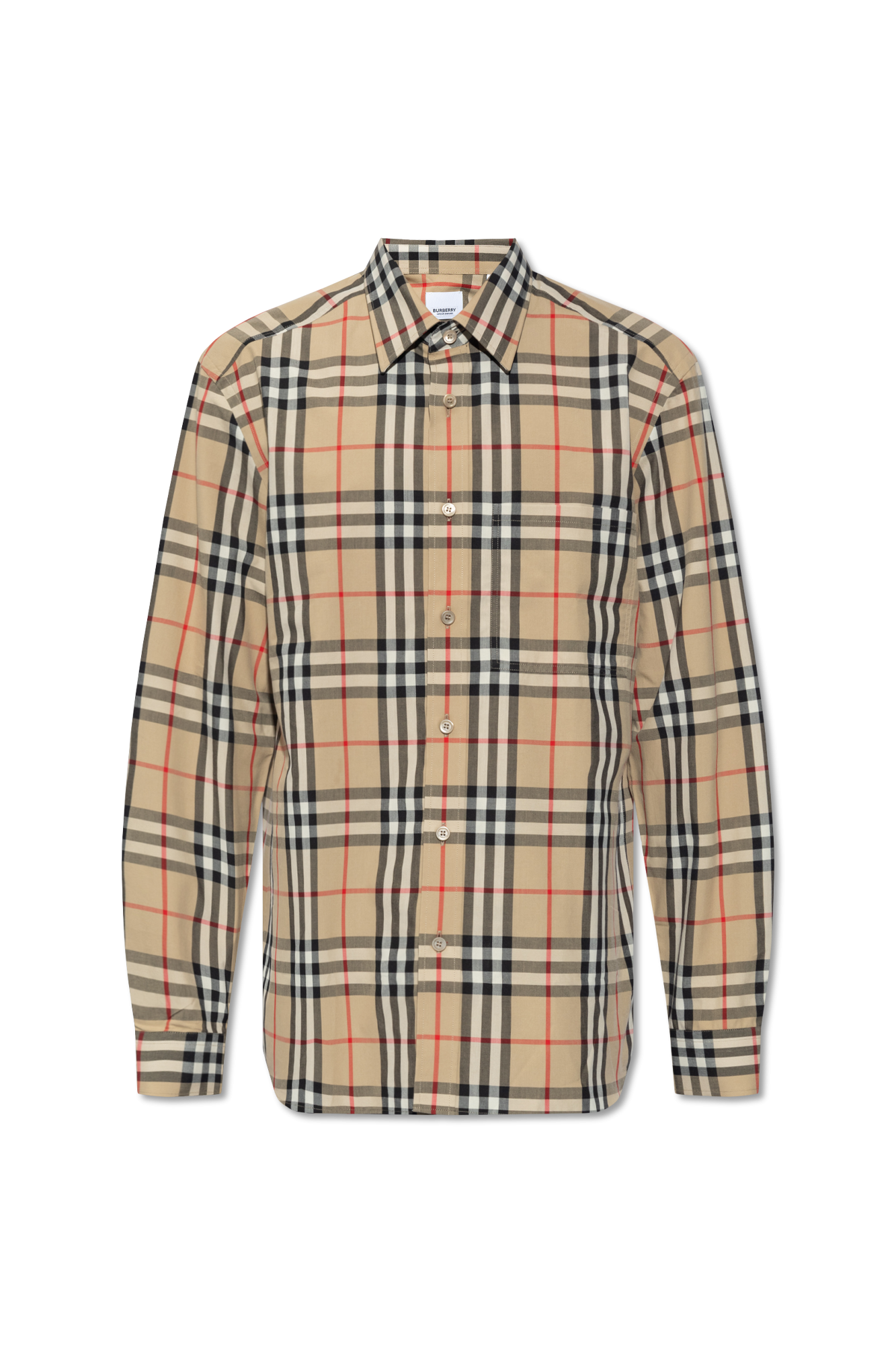 Burberry check 2024 print shirt